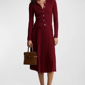 Polo Ralph Lauren Pleated Knit Skirt